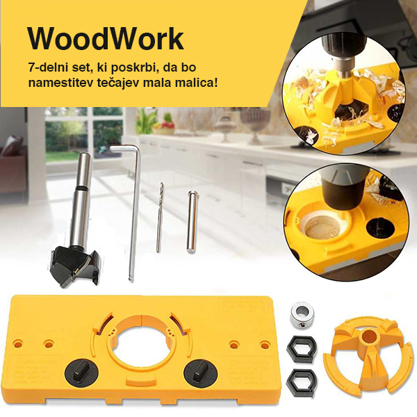 WoodWork, un set de 7 piese pentru montarea balamalelor - Image 8