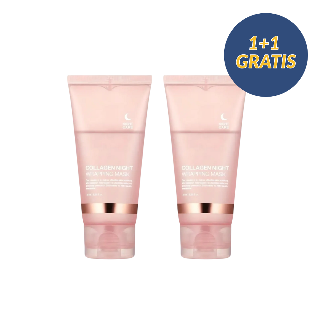 CollagenMask, mască de față cu colagen, tip peel-off, pentru utilizare peste noapte (1+1 GRATUIT) - Image 1