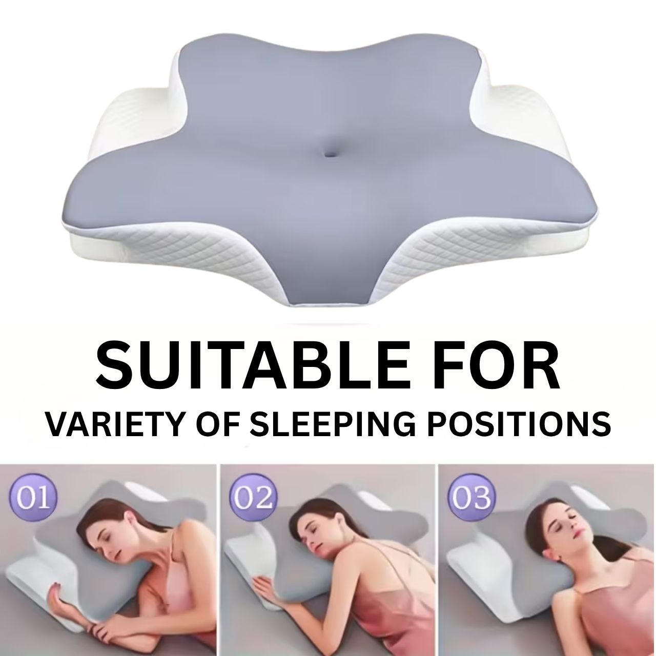 Pernă ergonomică cu spumă cu memorie, CervicalPillow - Image 5